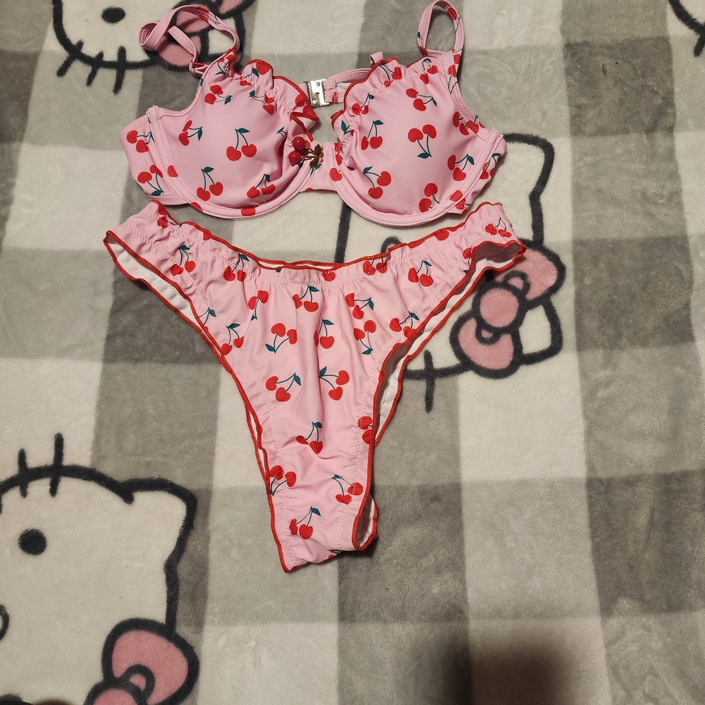 Cherry Print Bikini Set